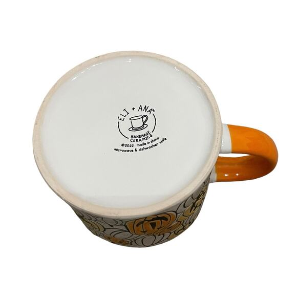 Eli + Ana PUMPKIN PATCH Ceramic Mug Orange & White "CHIPPER HALLOWEEN" New - Picture 12 of 12